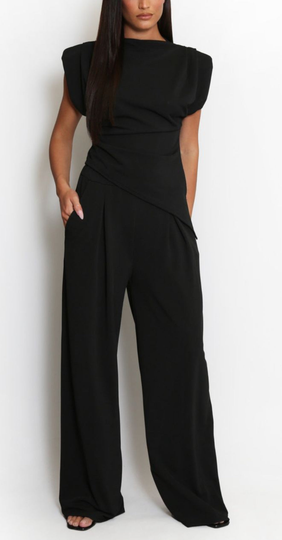 Shoulder Pad Loungewear Set