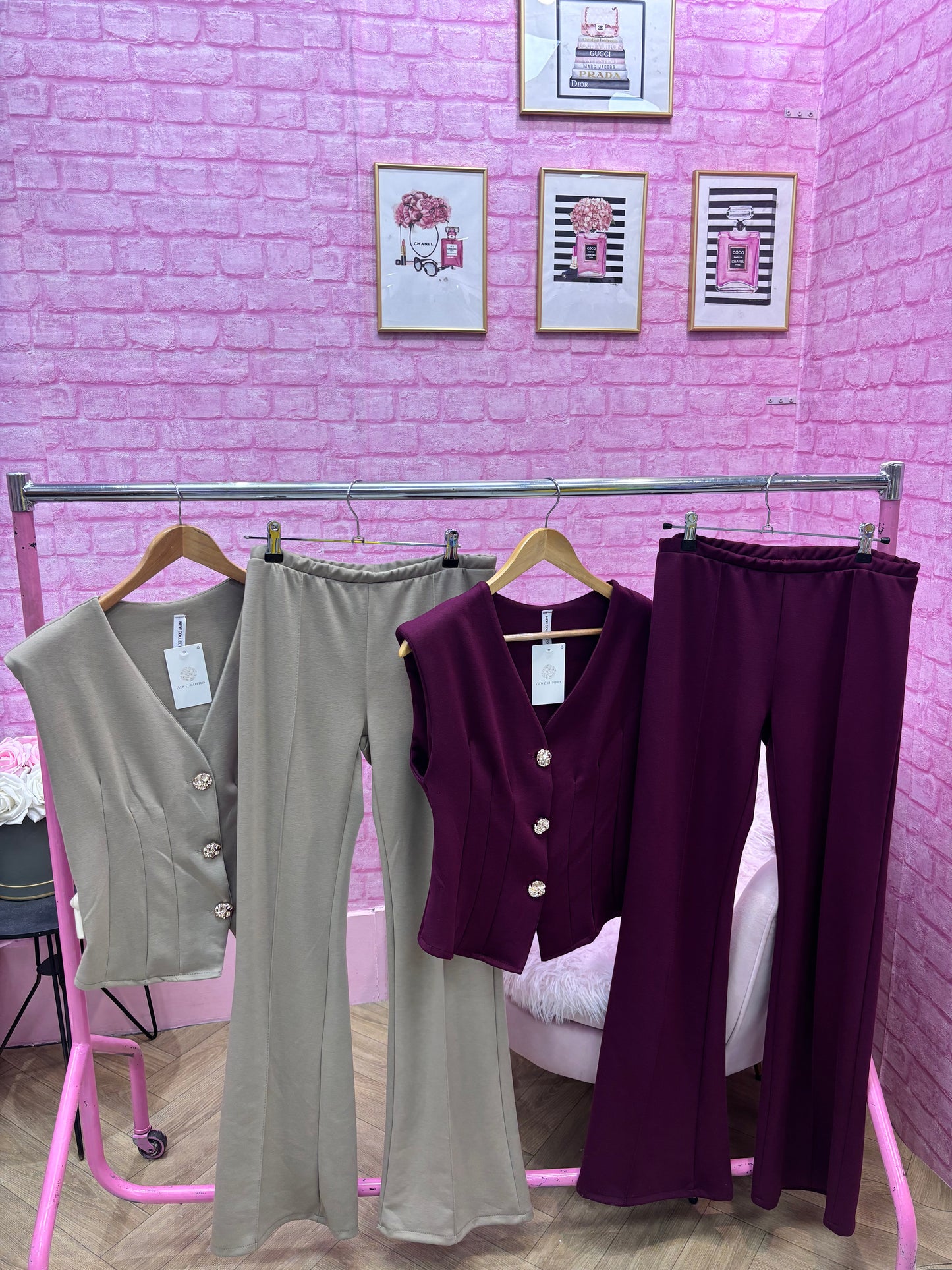 Gold Buttoned Loungewear Set