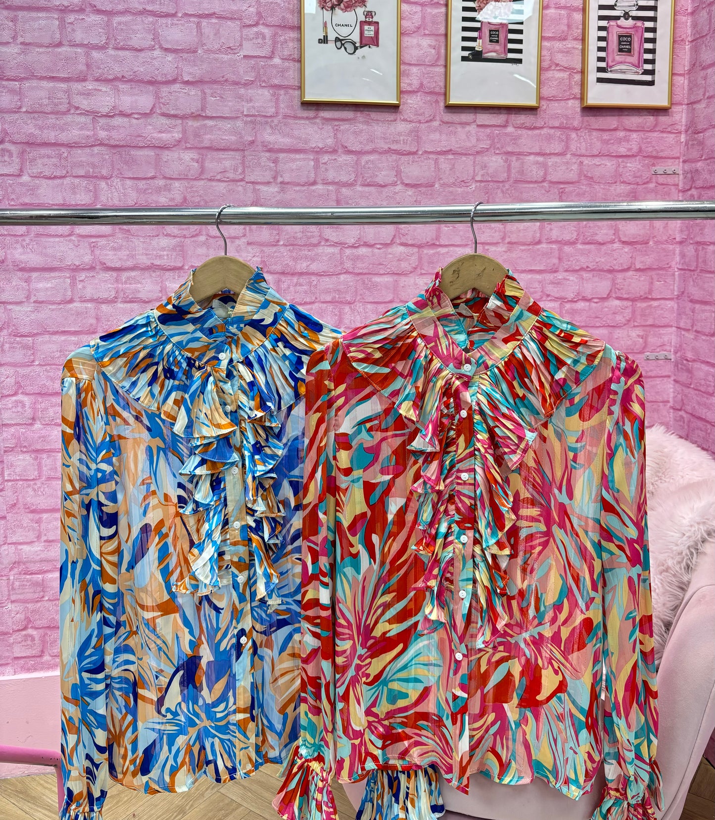 Colourful Ruffled Shirt