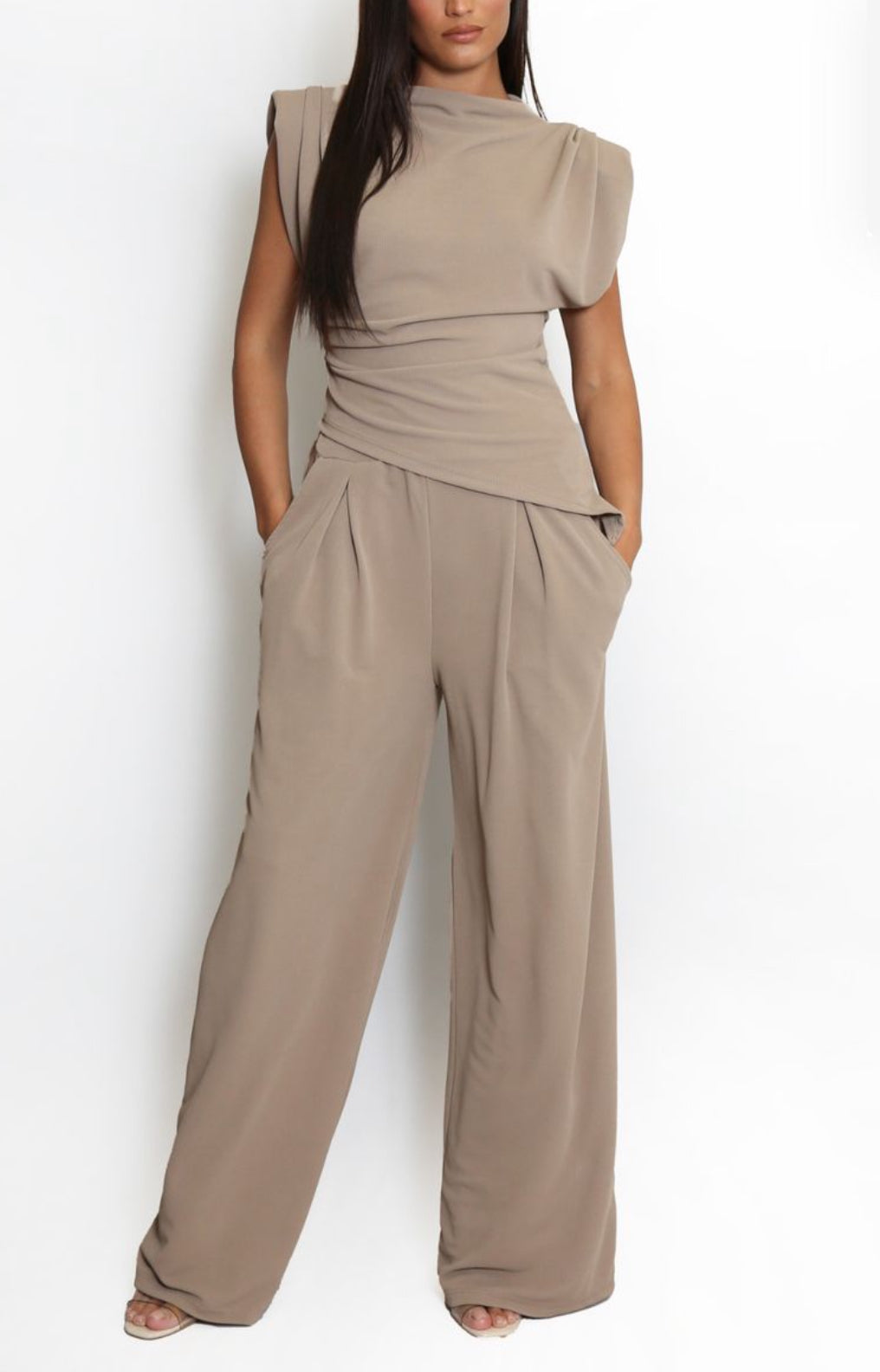 Shoulder Pad Loungewear Set