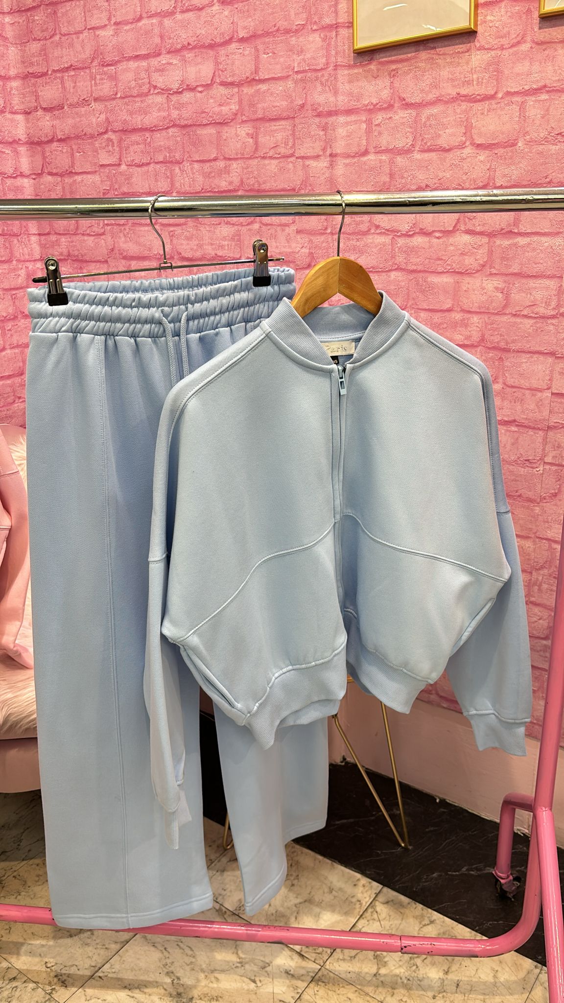 Bomber Jacket & Wide Leg Joggers