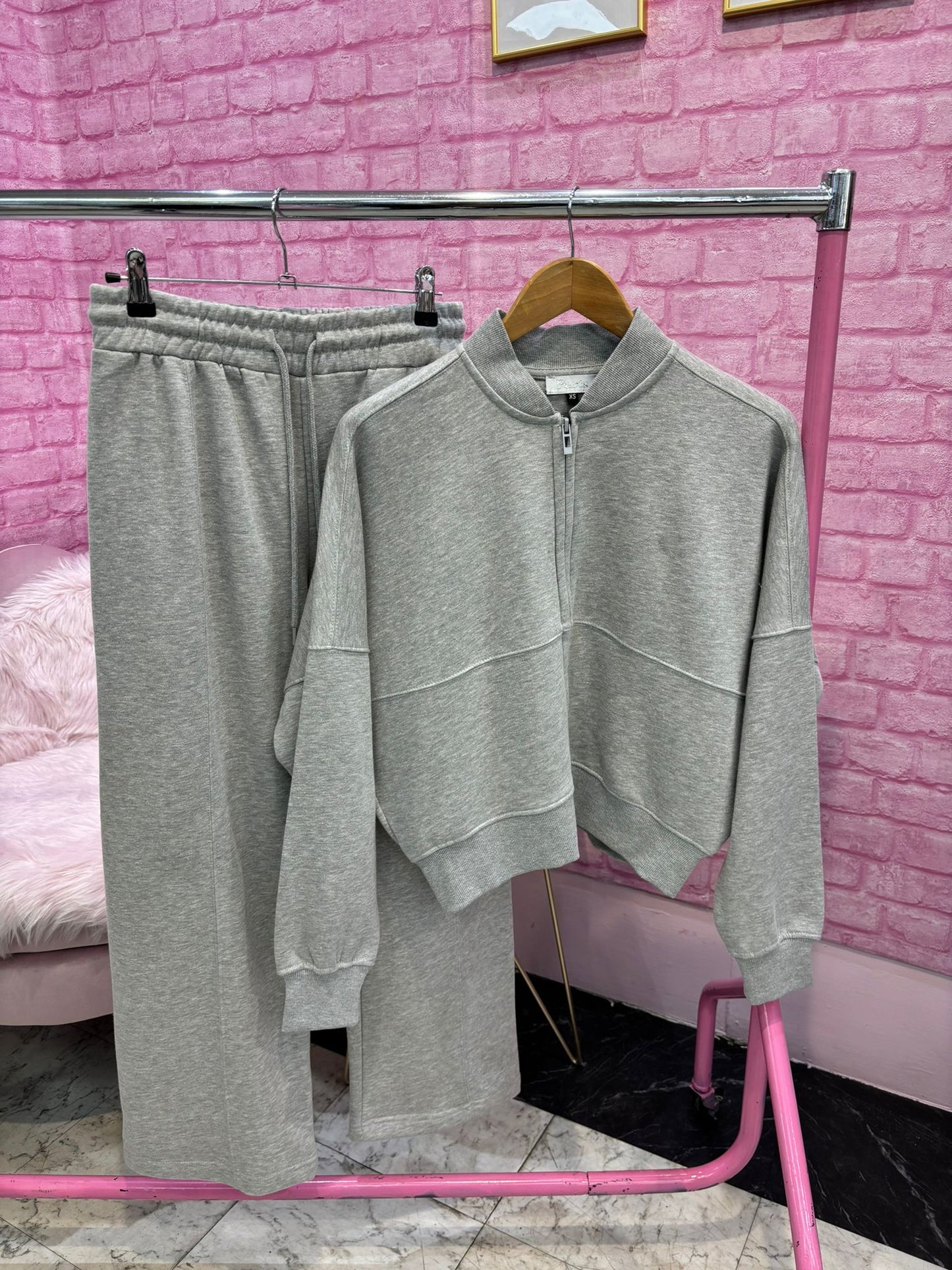 Bomber Jacket & Wide Leg Joggers