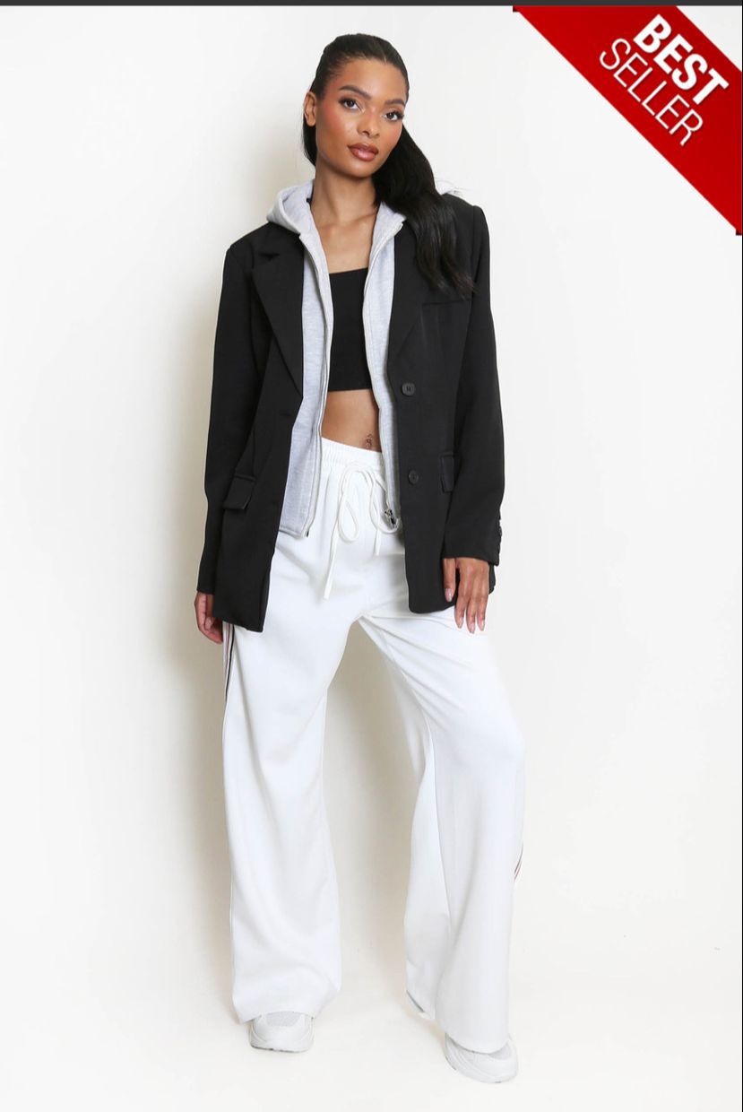 Combined Blazer With Hood