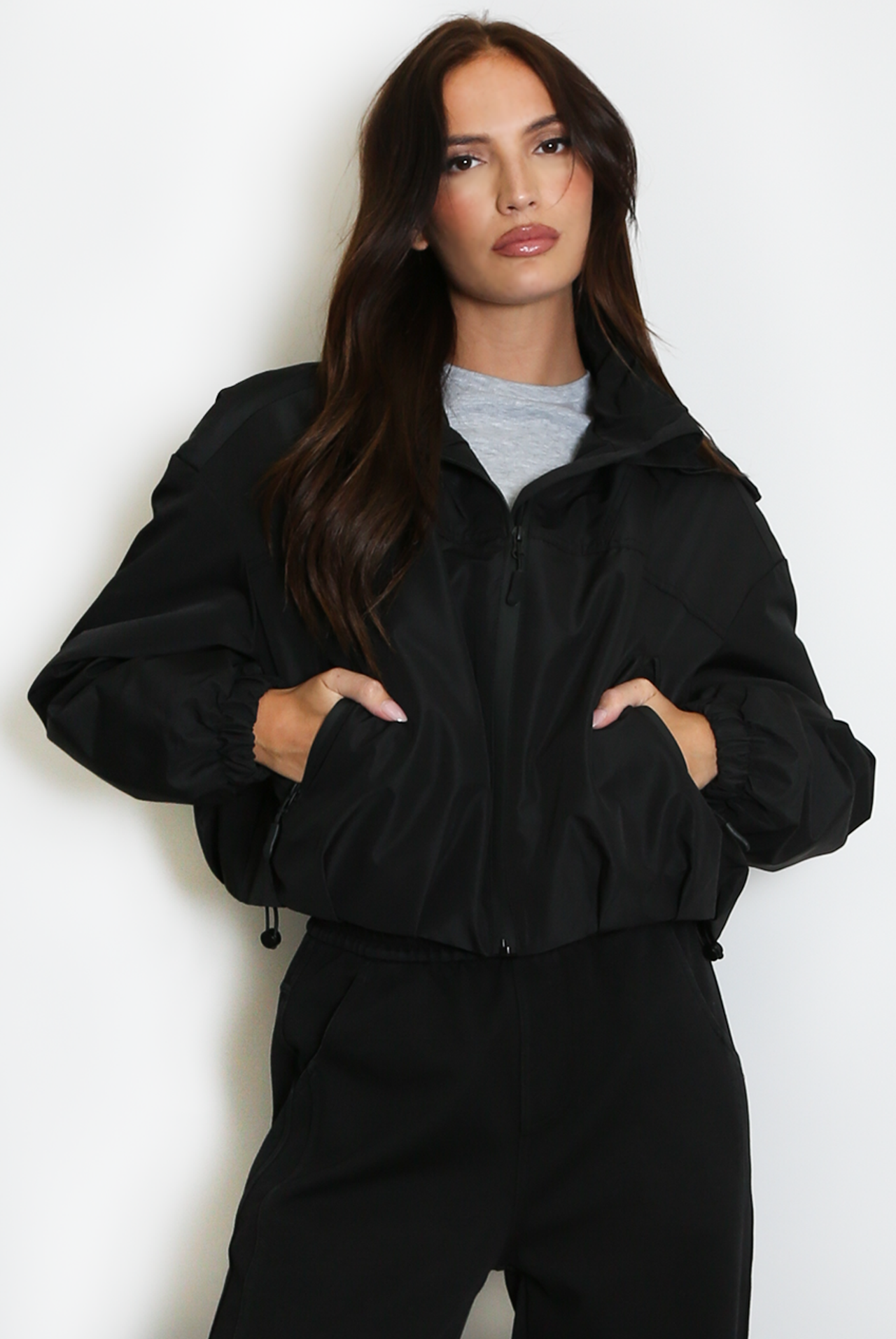 Cropped Hooded Jacket