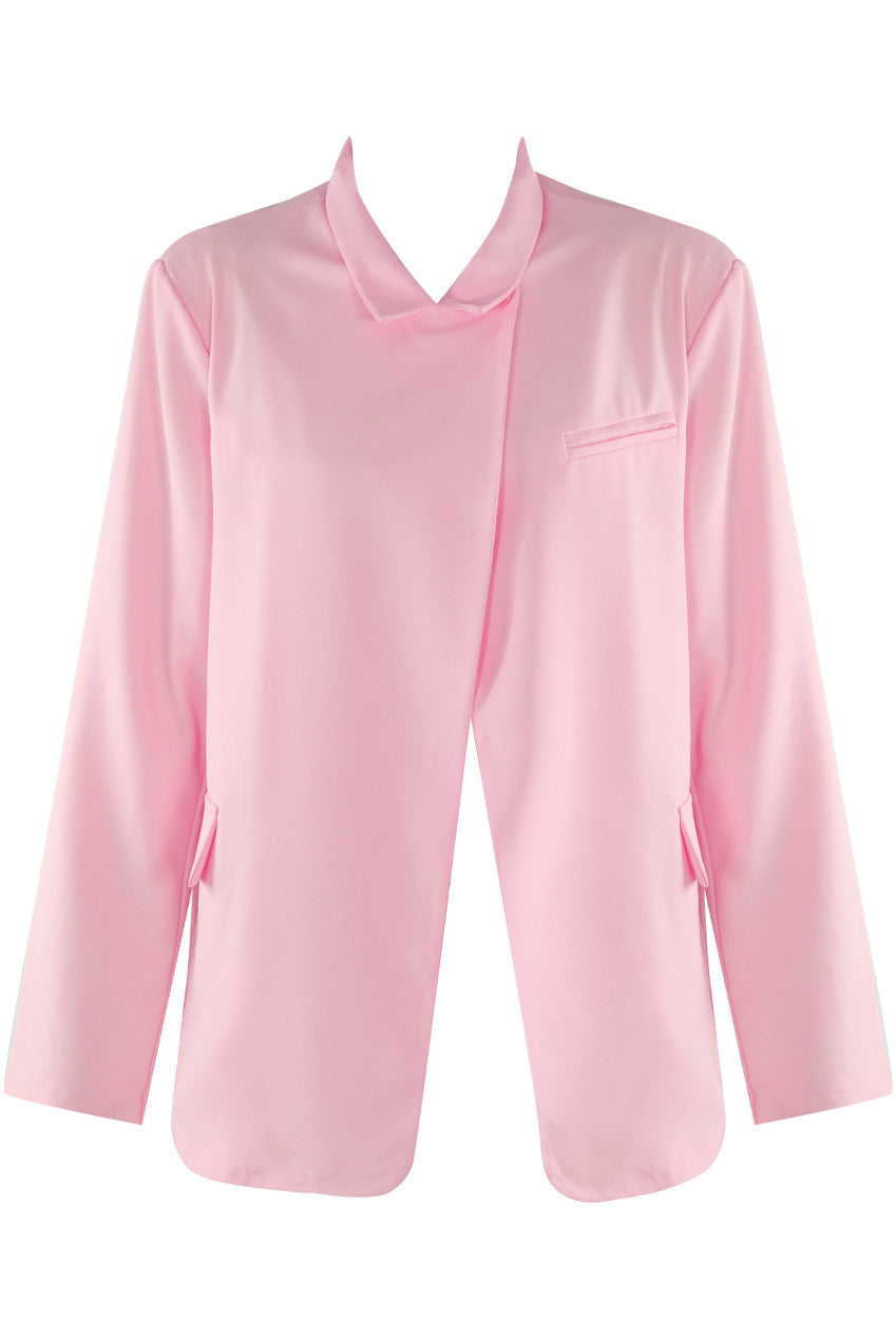 Asymmetric Wrap Blazer