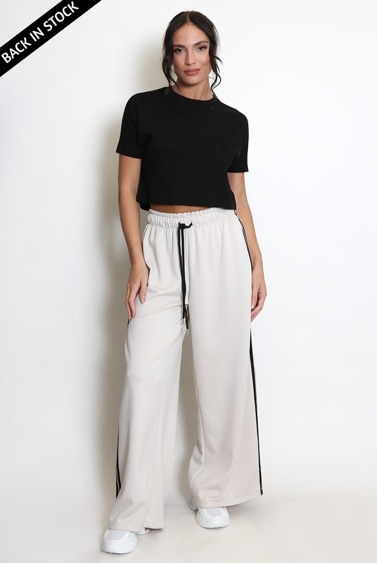 Soft Touch Joggers with Stripe Detail
