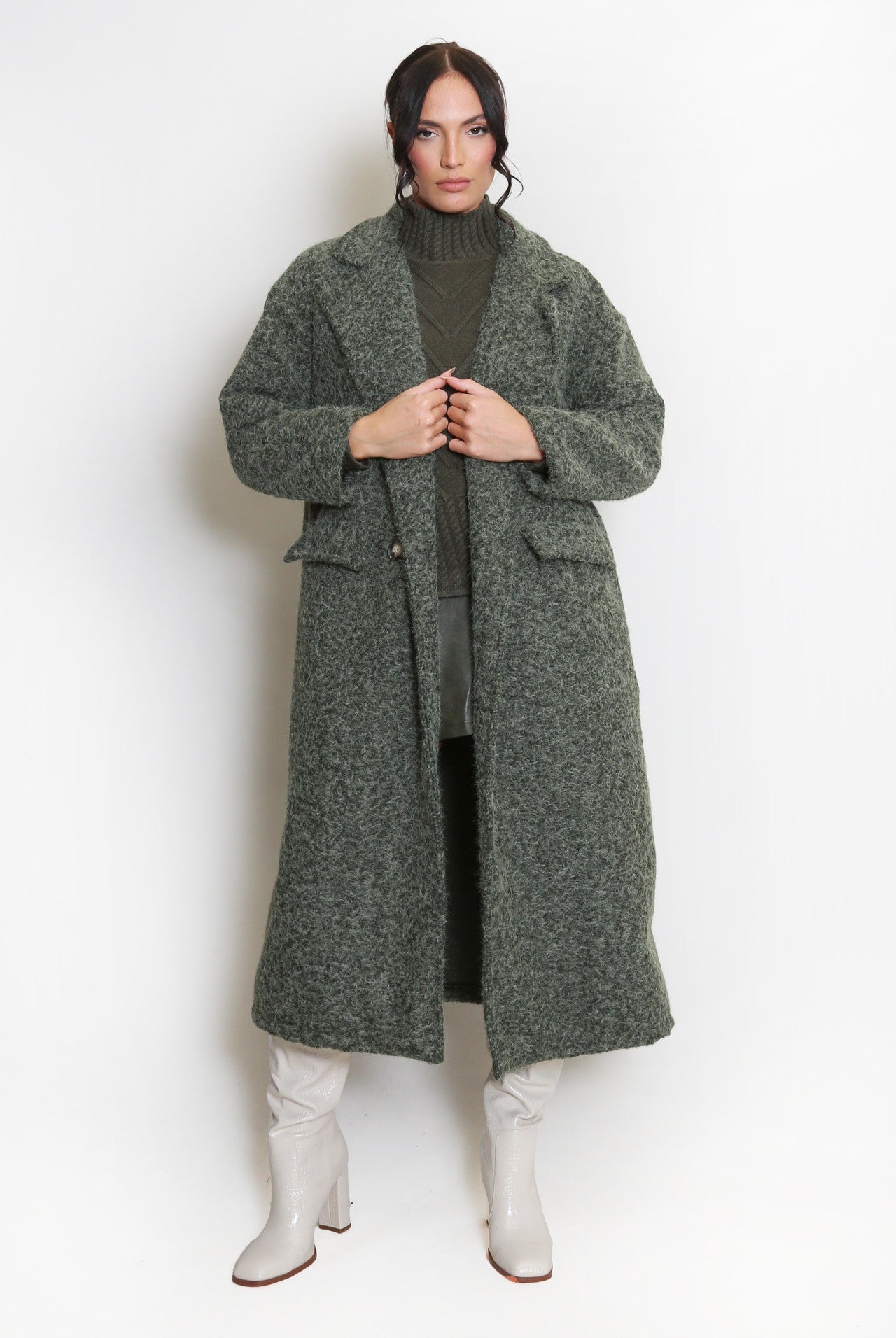 Double Button Oversized Coat