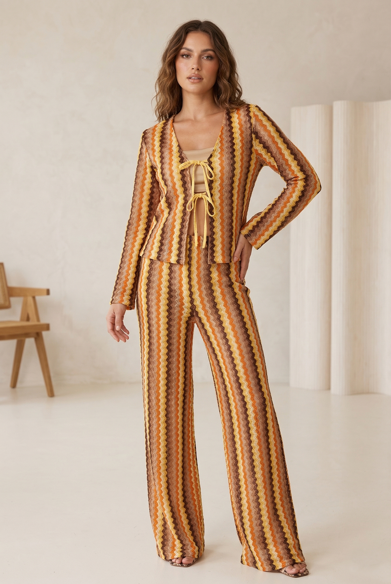 Designer Inspired Zig Zag Top & Trouser Co-ord Set