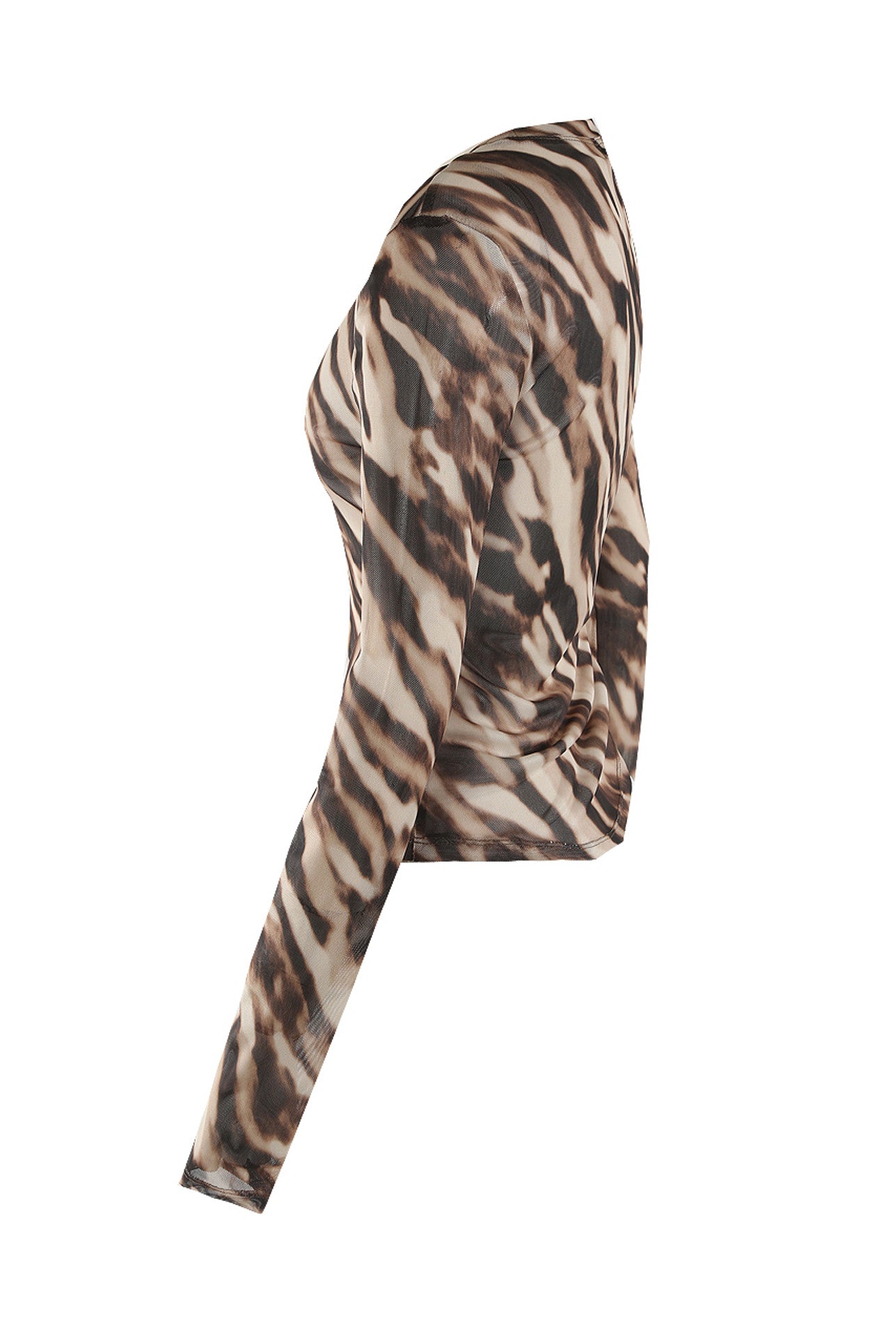 Zebra Contrast Pattern Top