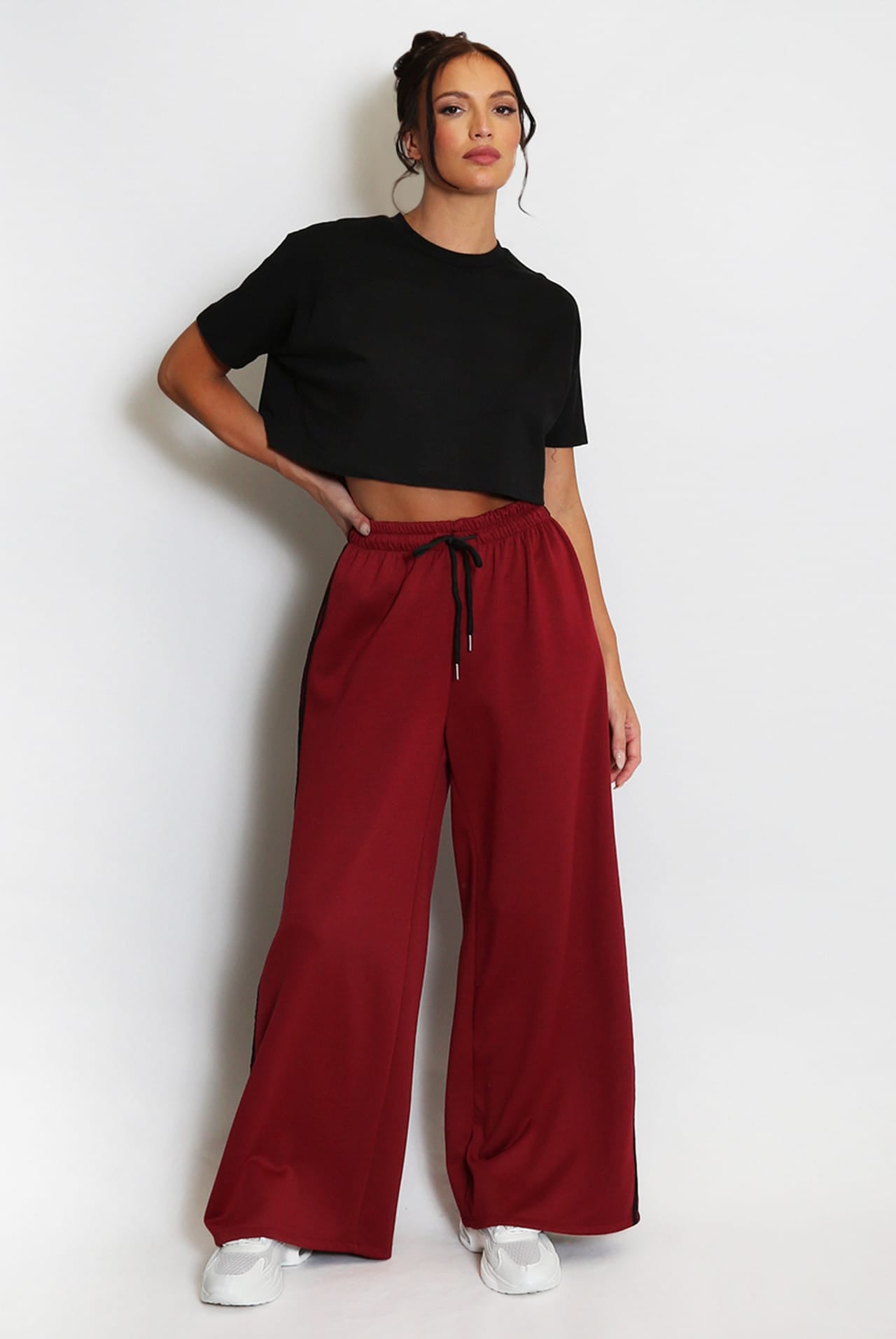 Soft Touch Joggers with Stripe Detail