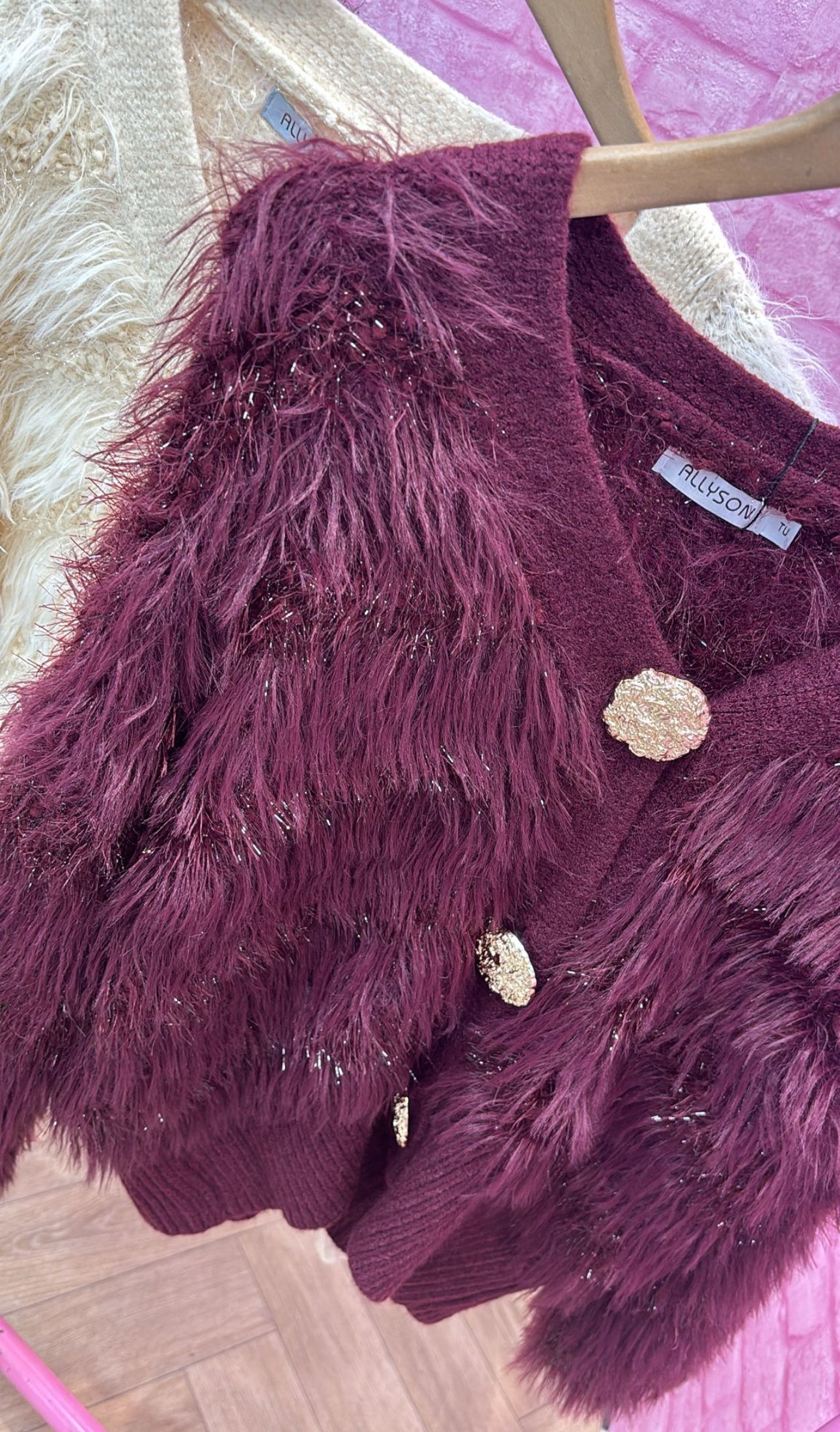 Sparkle Gold Buttoned Cardigan
