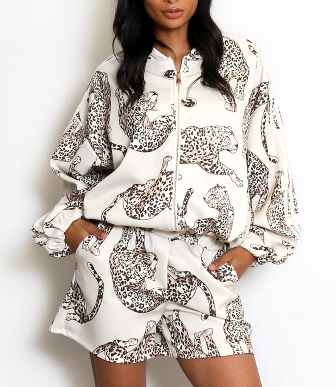 Leopard Bomber Co Ord