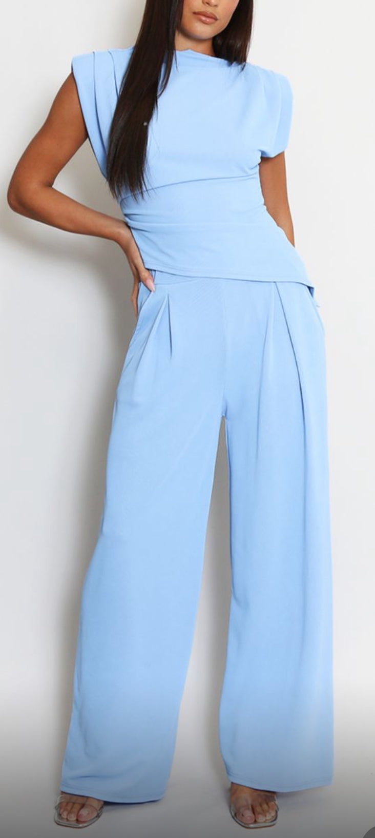 Shoulder Pad Loungewear Set
