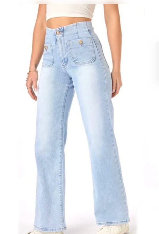 Gold Buttoned Jeans