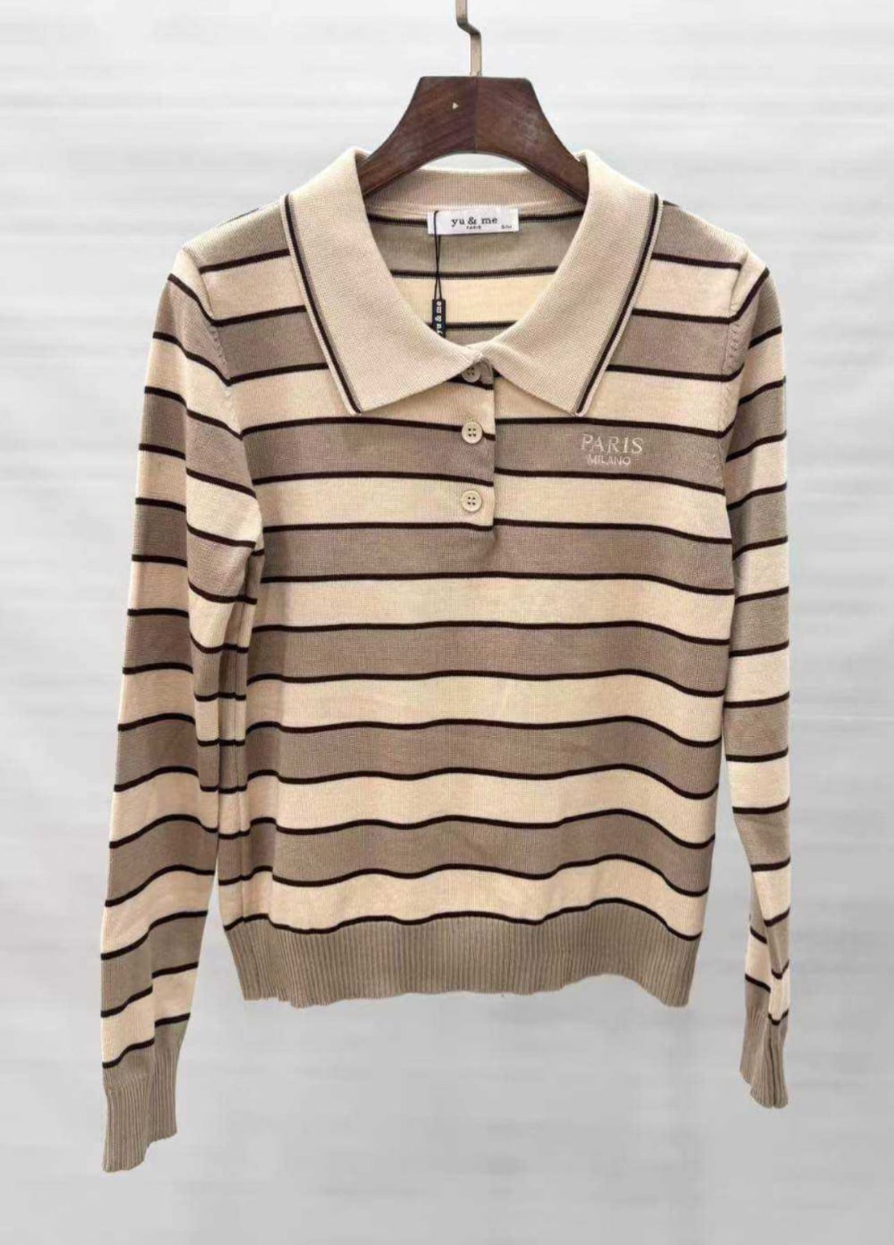Buttoned Stripe Top