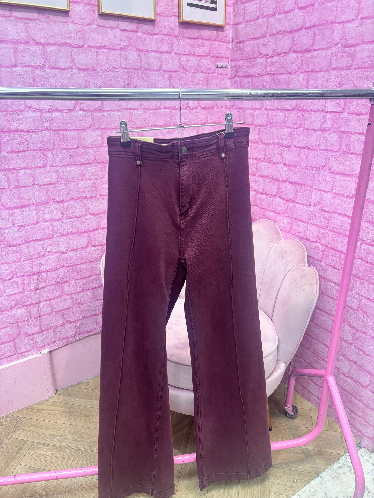 Burgundy Jeans