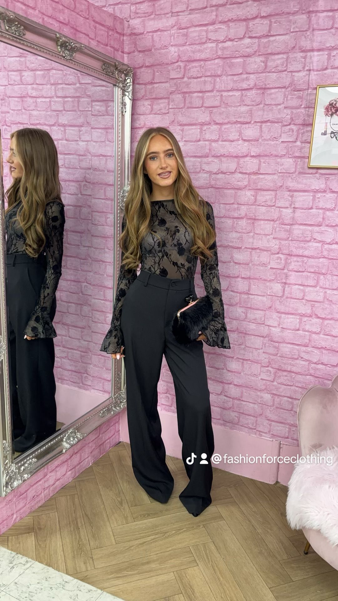 Tailored High Waisted Wide Leg Trouser