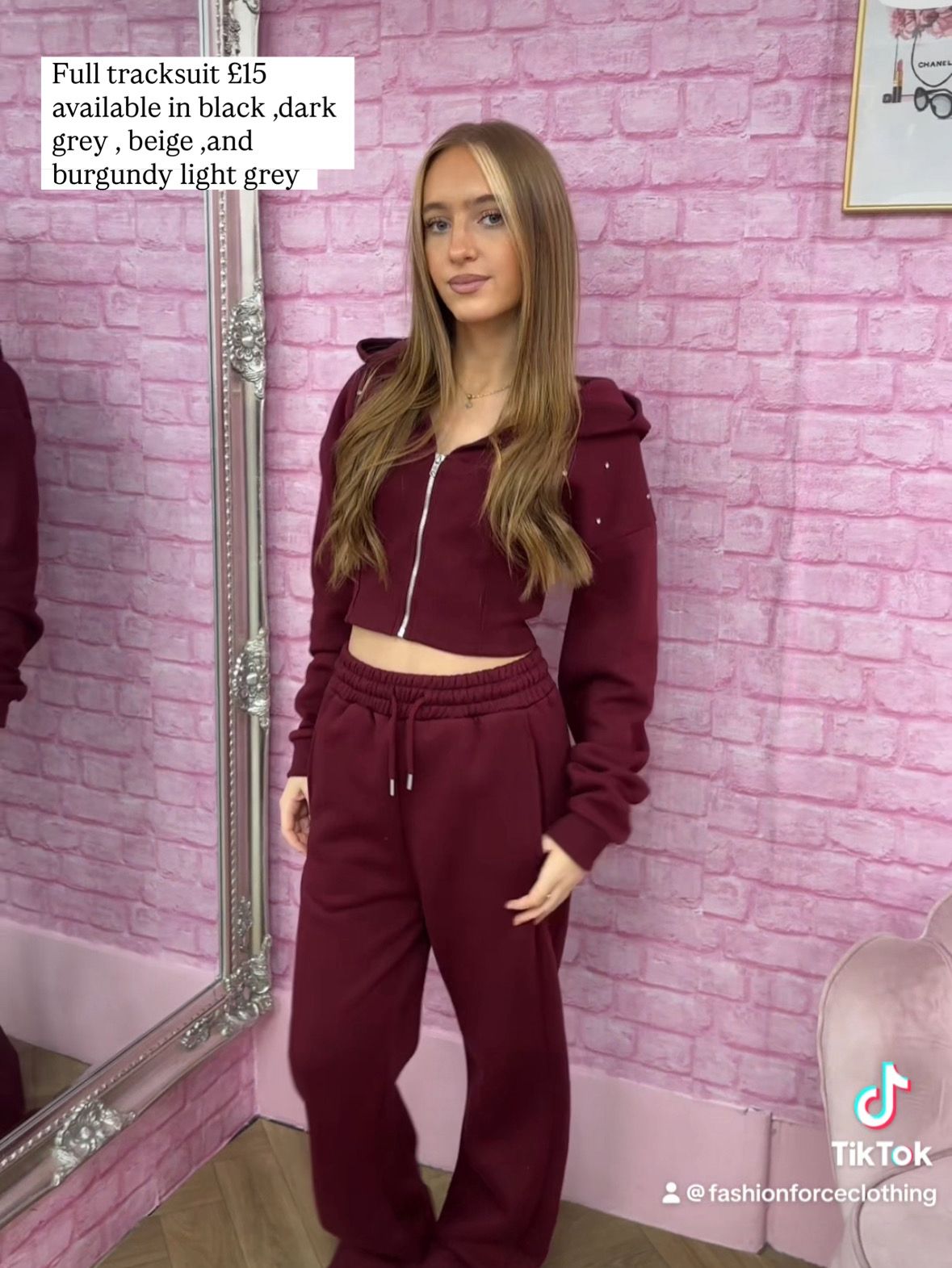 Diamante Zip Up Loungewear Set