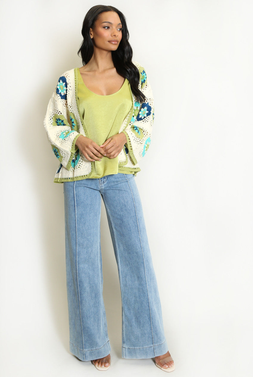 Floral Crochet Cardigan