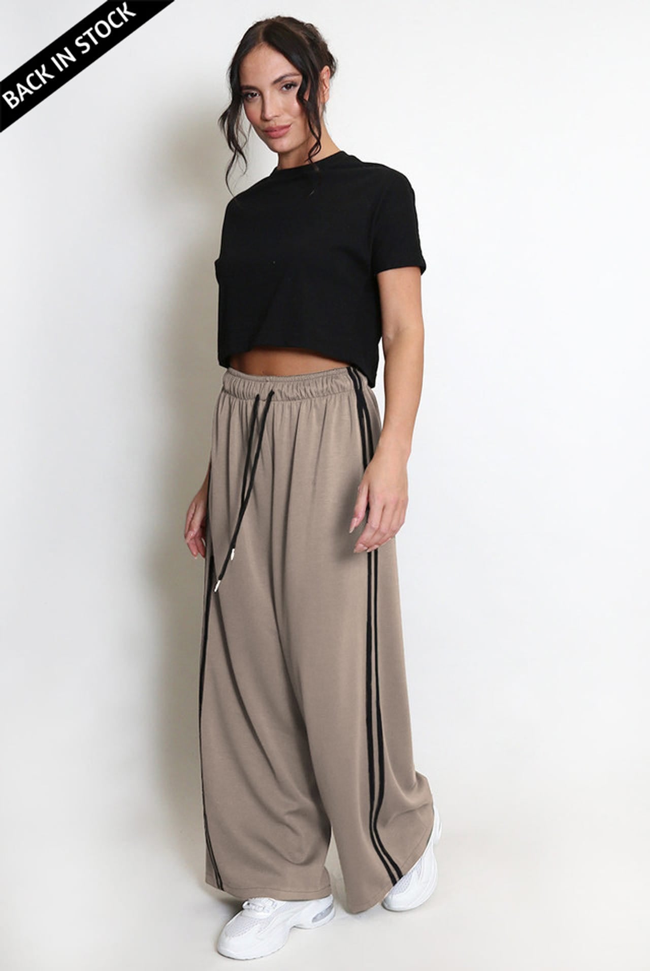 Soft Touch Joggers with Stripe Detail