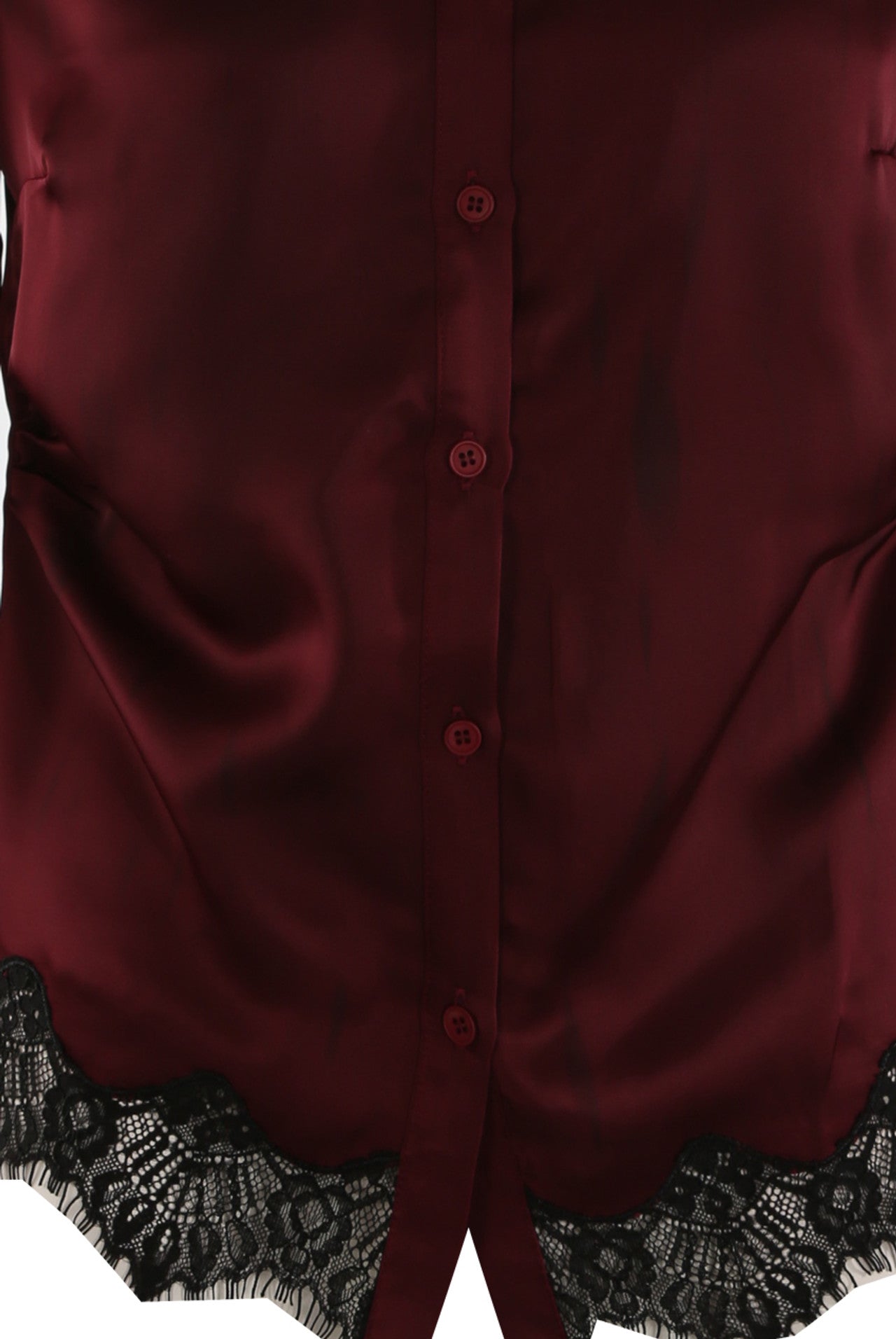 Satin Shirt Lace Detail