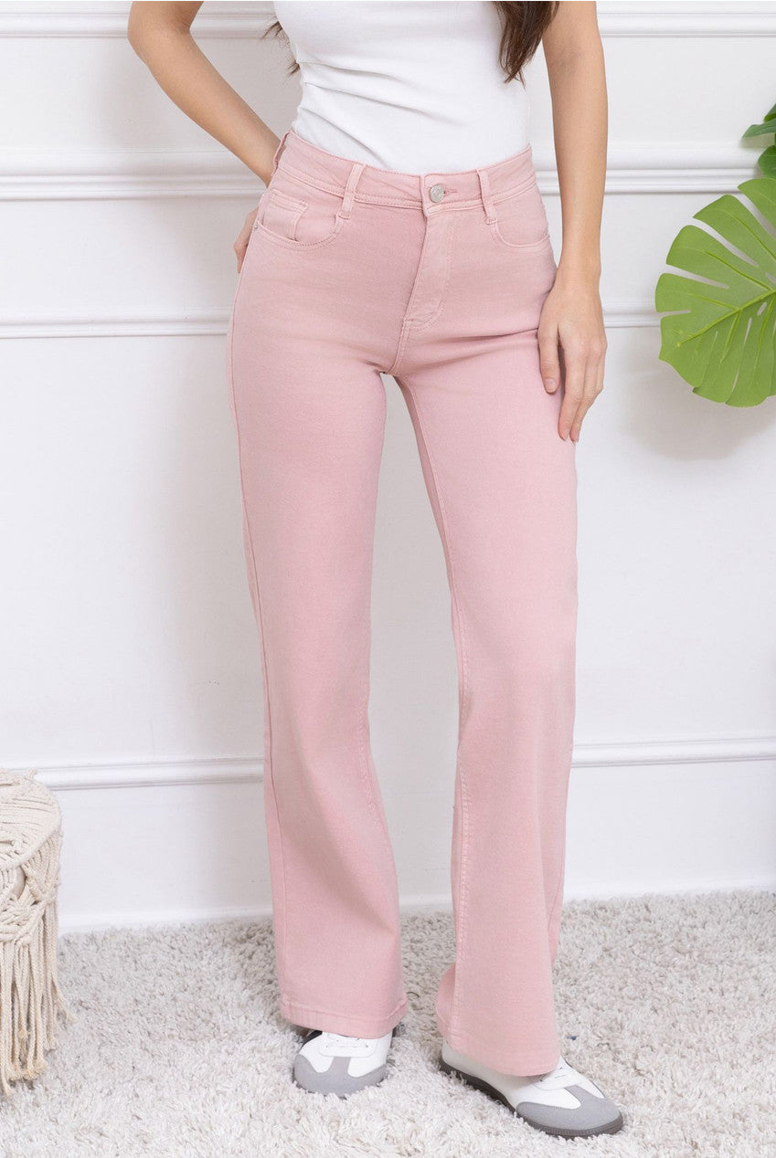 Pink Wide Leg Premium Quality Jeans