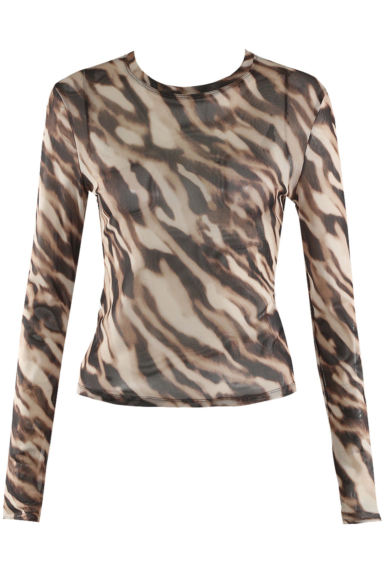 Zebra Contrast Pattern Top