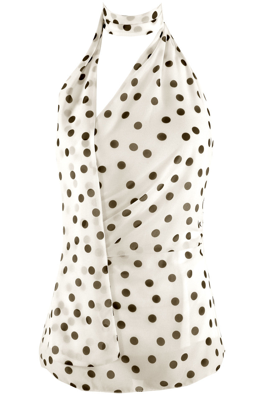 Polkadot Halter Neck Top