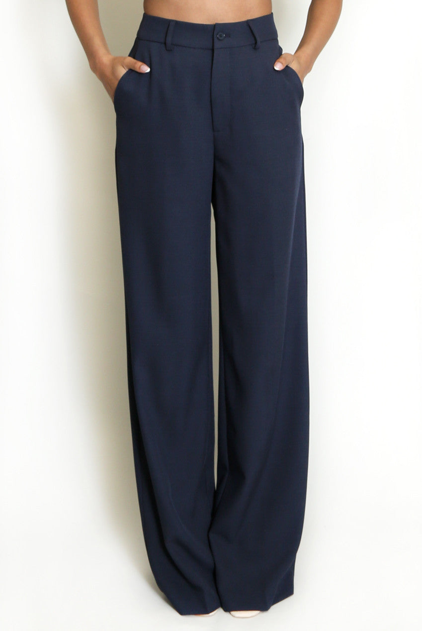 Tailored High Waisted Wide Leg Trouser