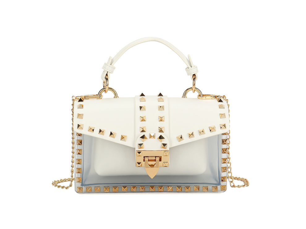 Designer Inspired Handbag Gold Stud Detail
