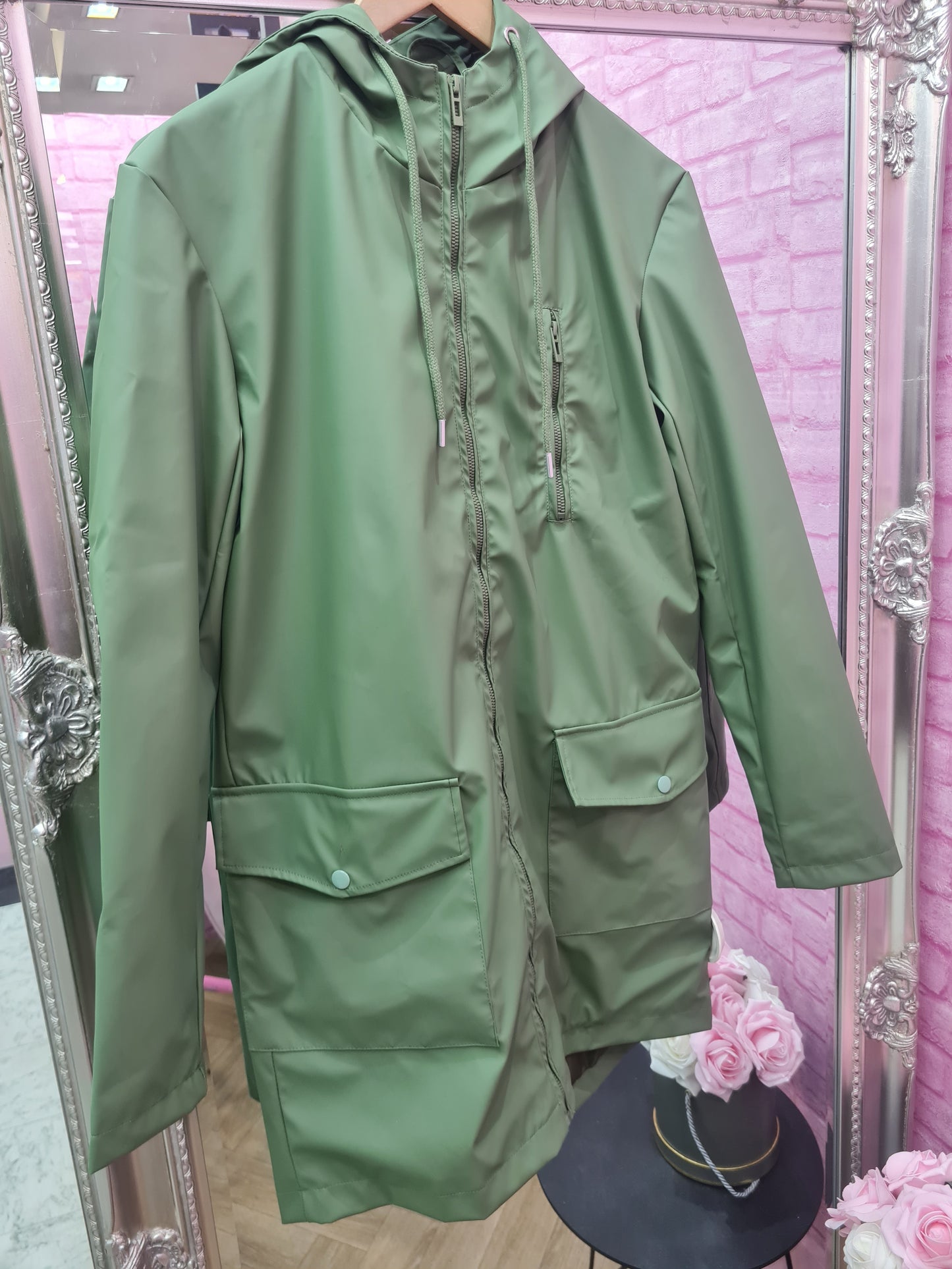 Smooth Textured Raincoat & Windbreaker