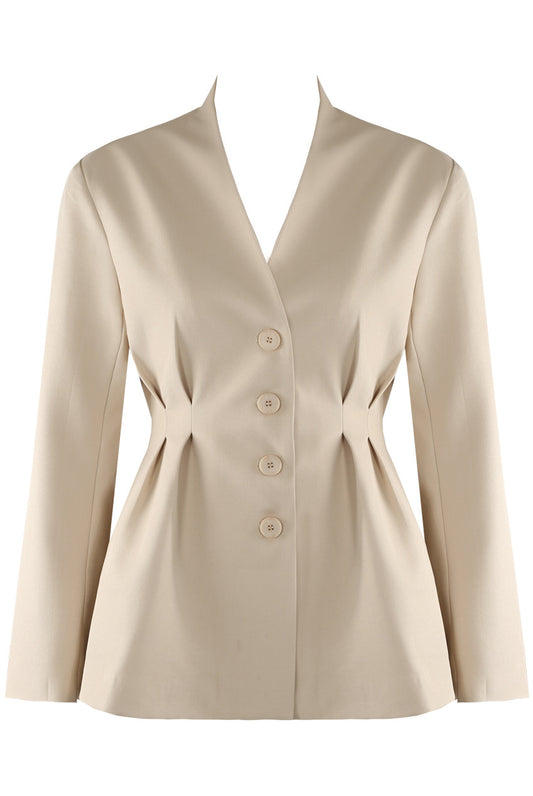 Pleated Waist Hourglass Blazer