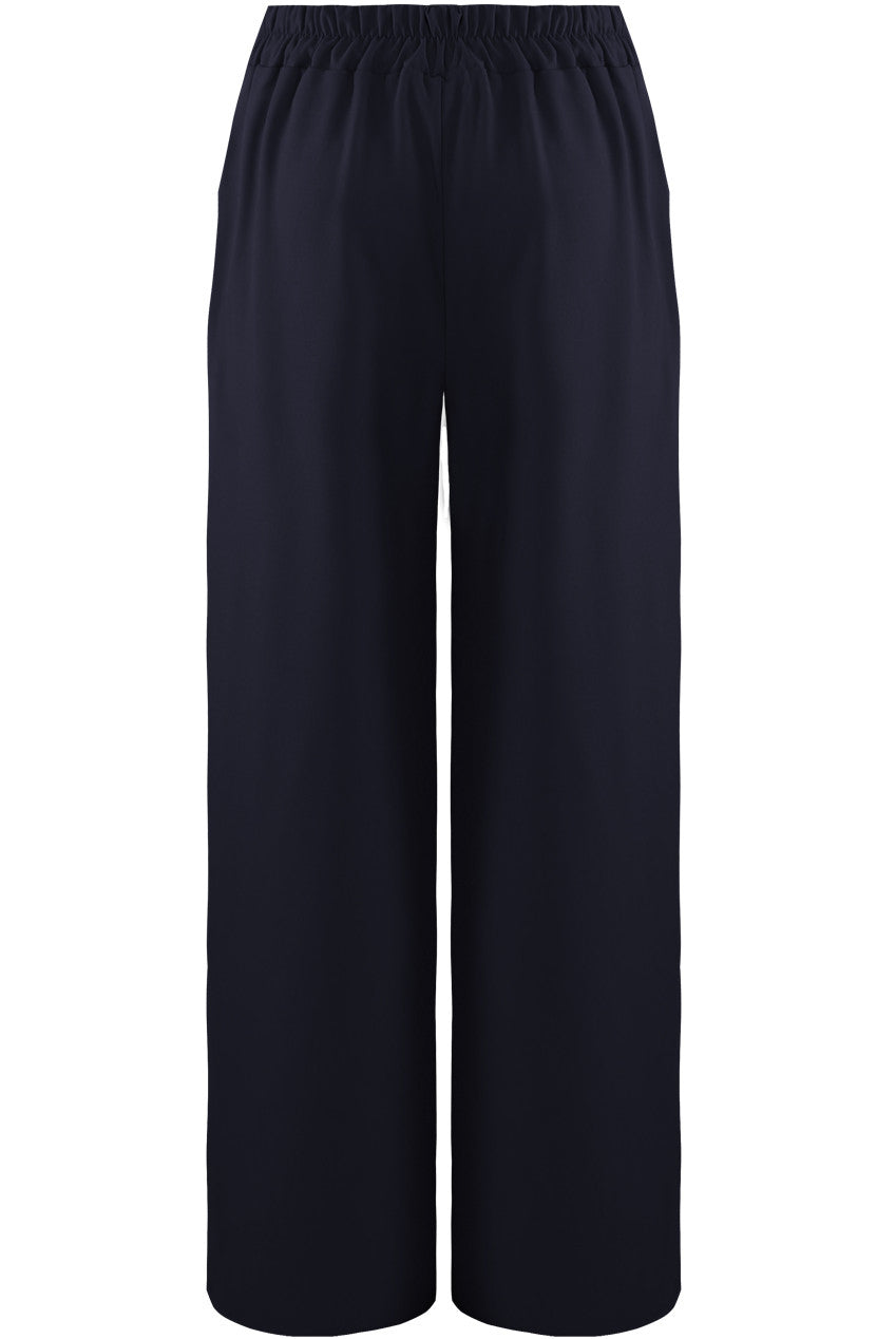Pleated Flowing Wide Leg Trousers