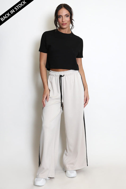 Soft Touch Joggers with Stripe Detail