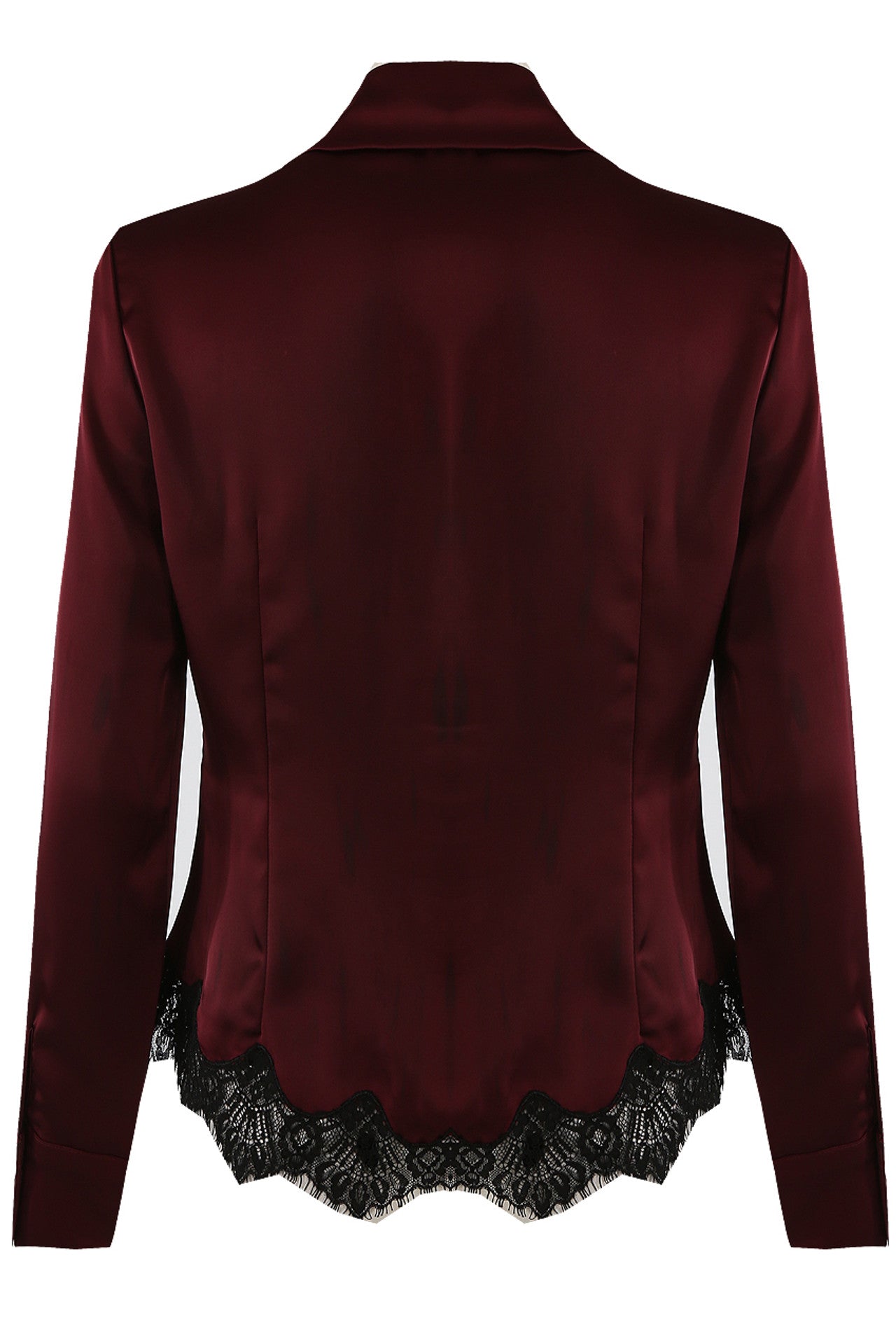 Satin Shirt Lace Detail