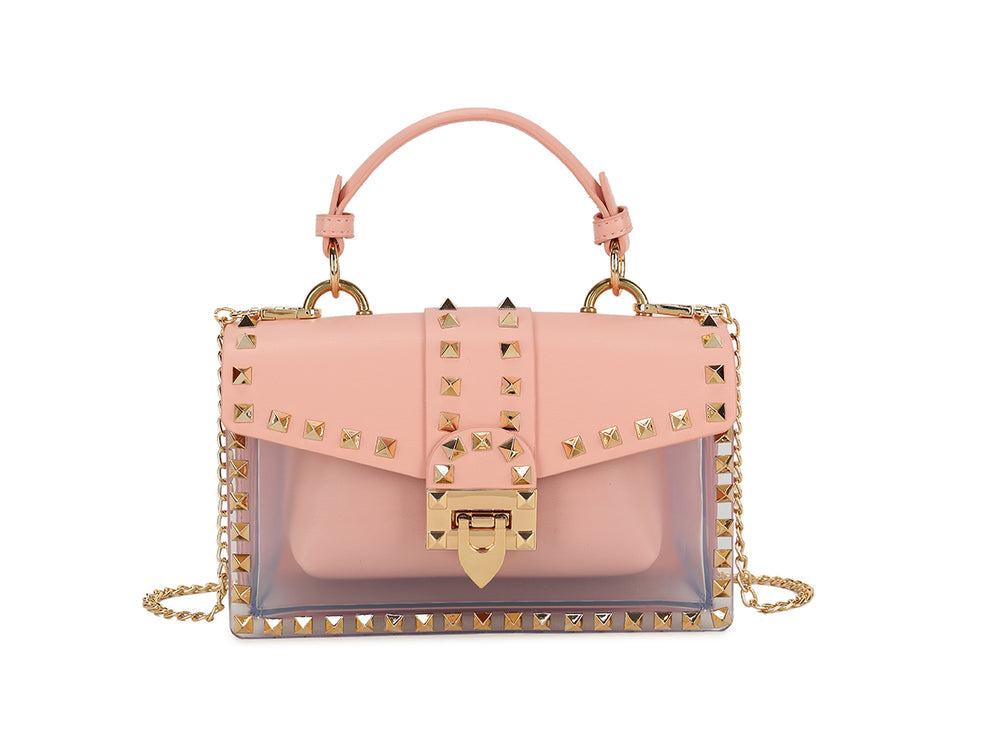 Designer Inspired Handbag Gold Stud Detail