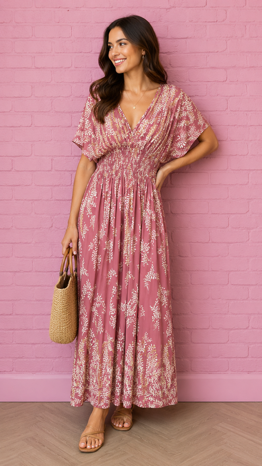 Maxi Dress Gold Detail