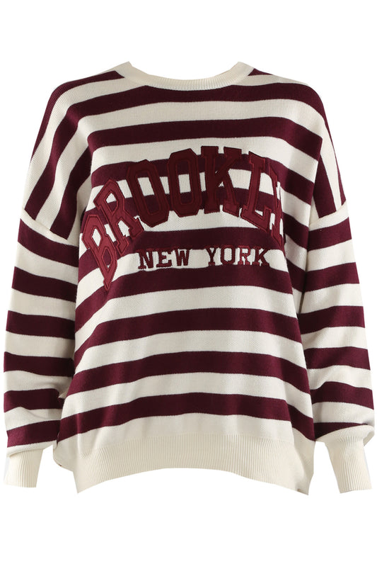 Brooklyn Stripe Oversized Jumper