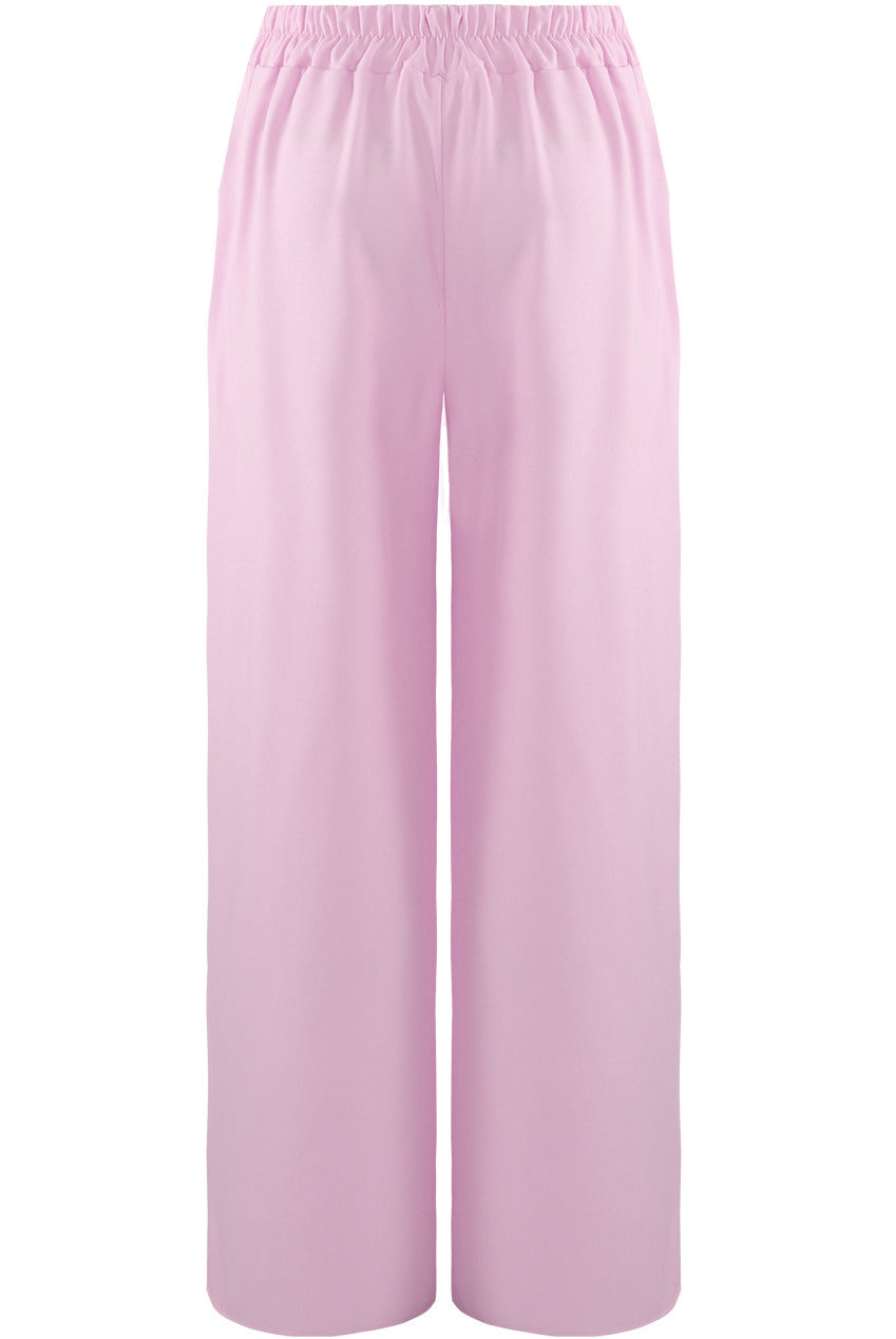 Pleated Flowing Wide Leg Trousers