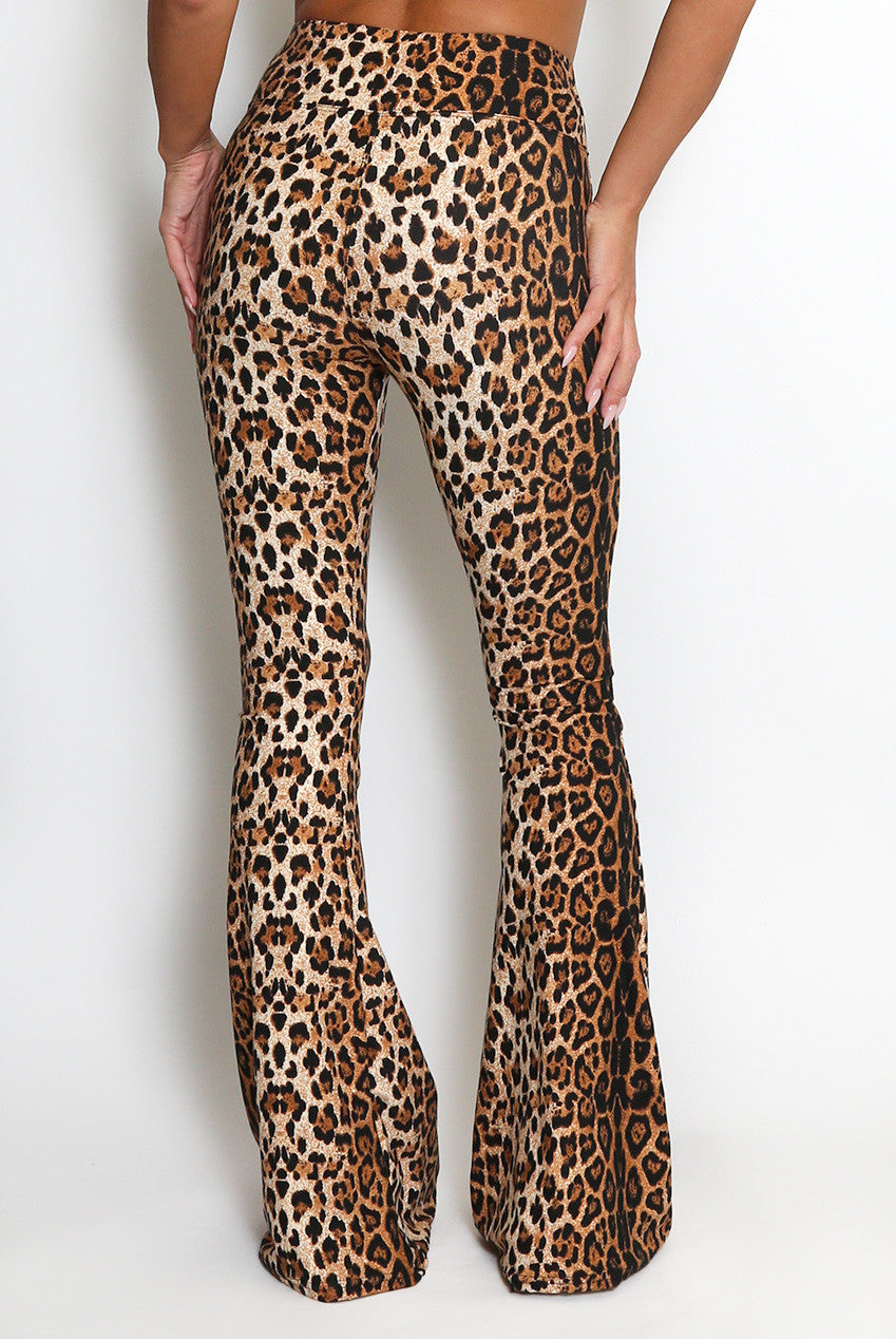 Leopard Flare Trousers