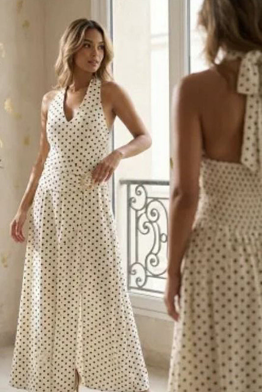 Polkadot Halterneck Dress