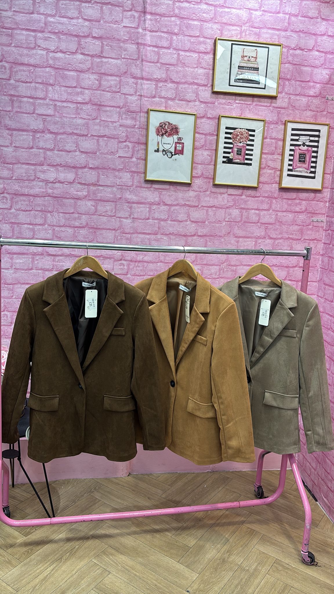 Faux Suede single Button Blazer