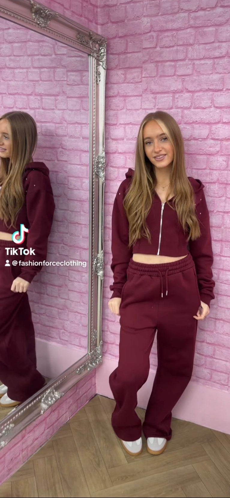 Diamante Zip Up Loungewear Set