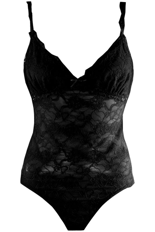 Sheer Floral Lace Bodysuit