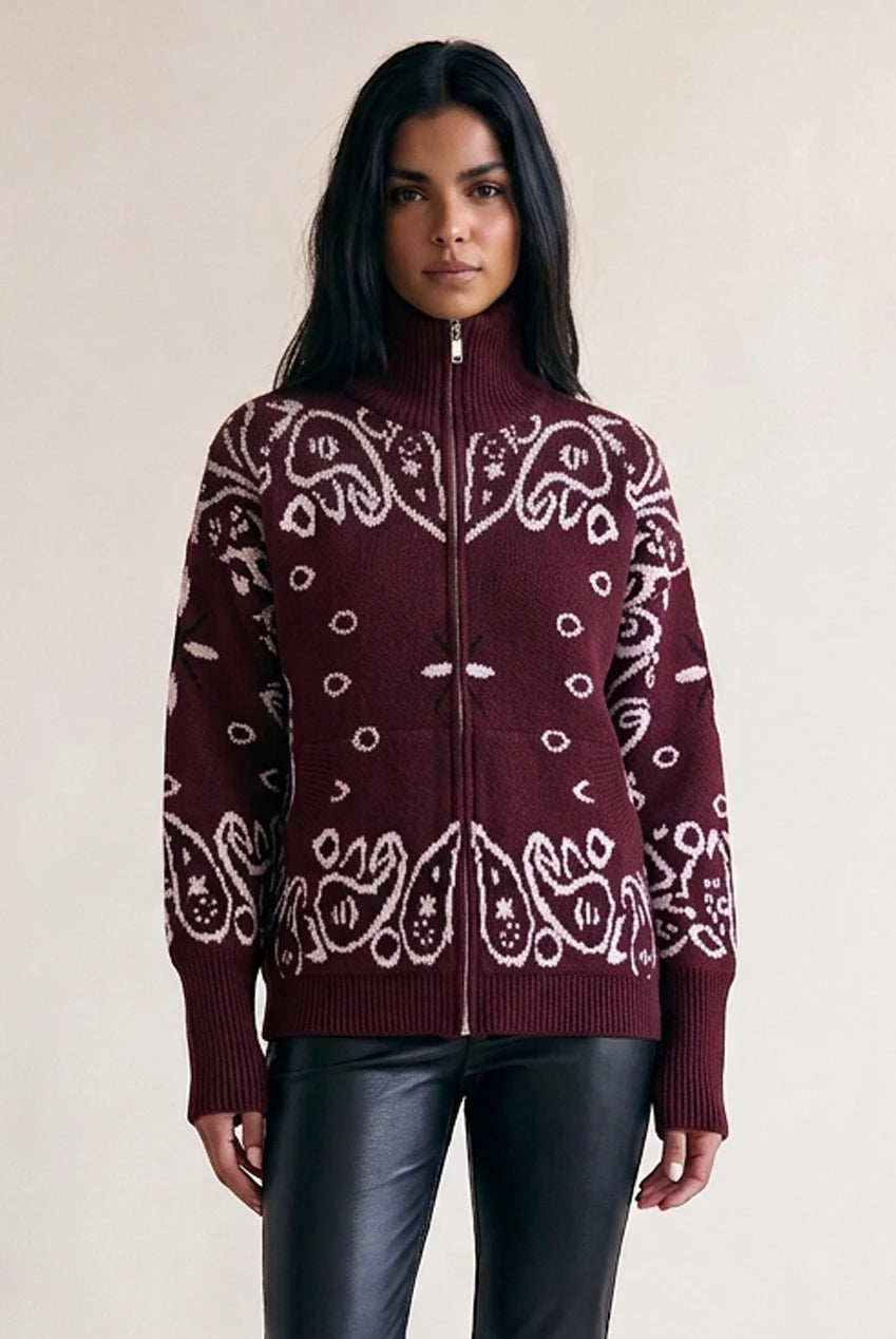 Paisley Knitted Cardigan