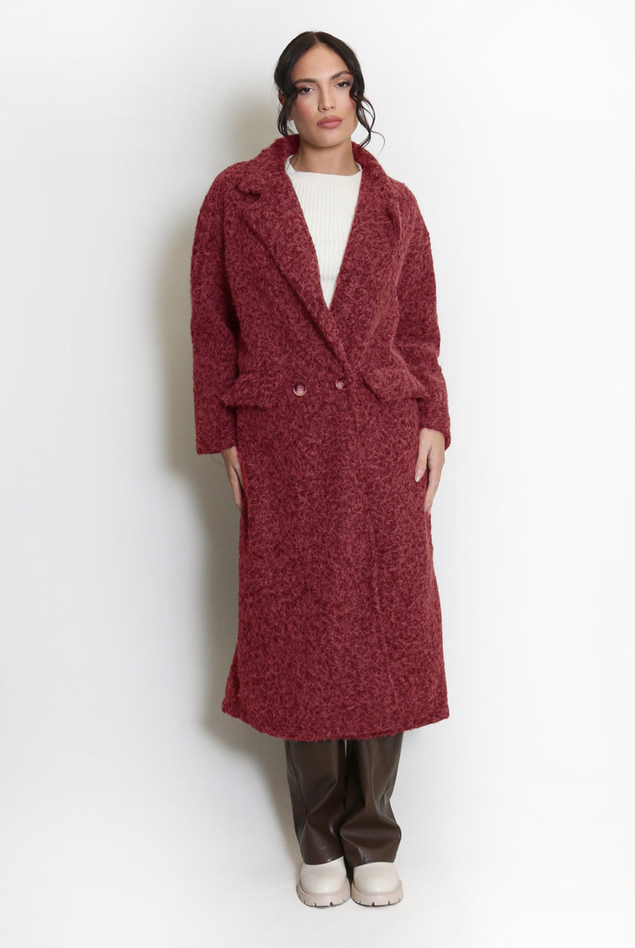 Double Button Oversized Coat