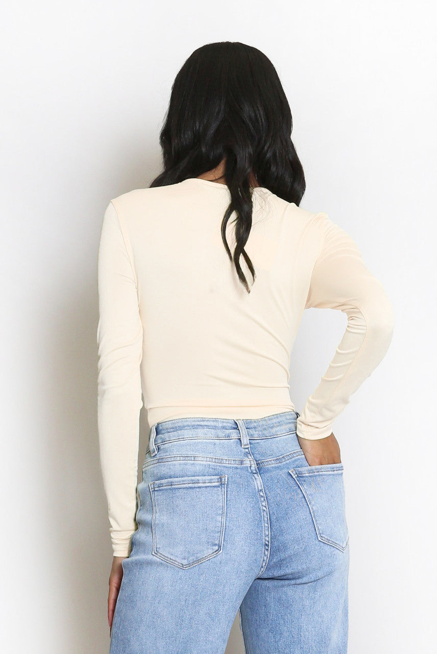 Plain Roundneck Longsleeve Bodysuit