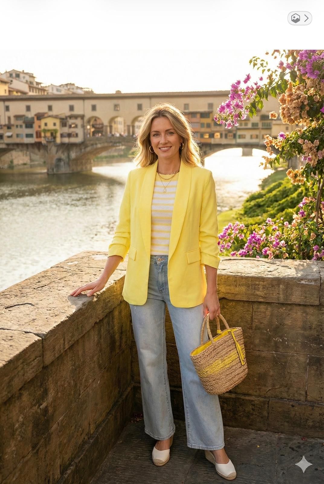 Ruched Sleeve Blazer