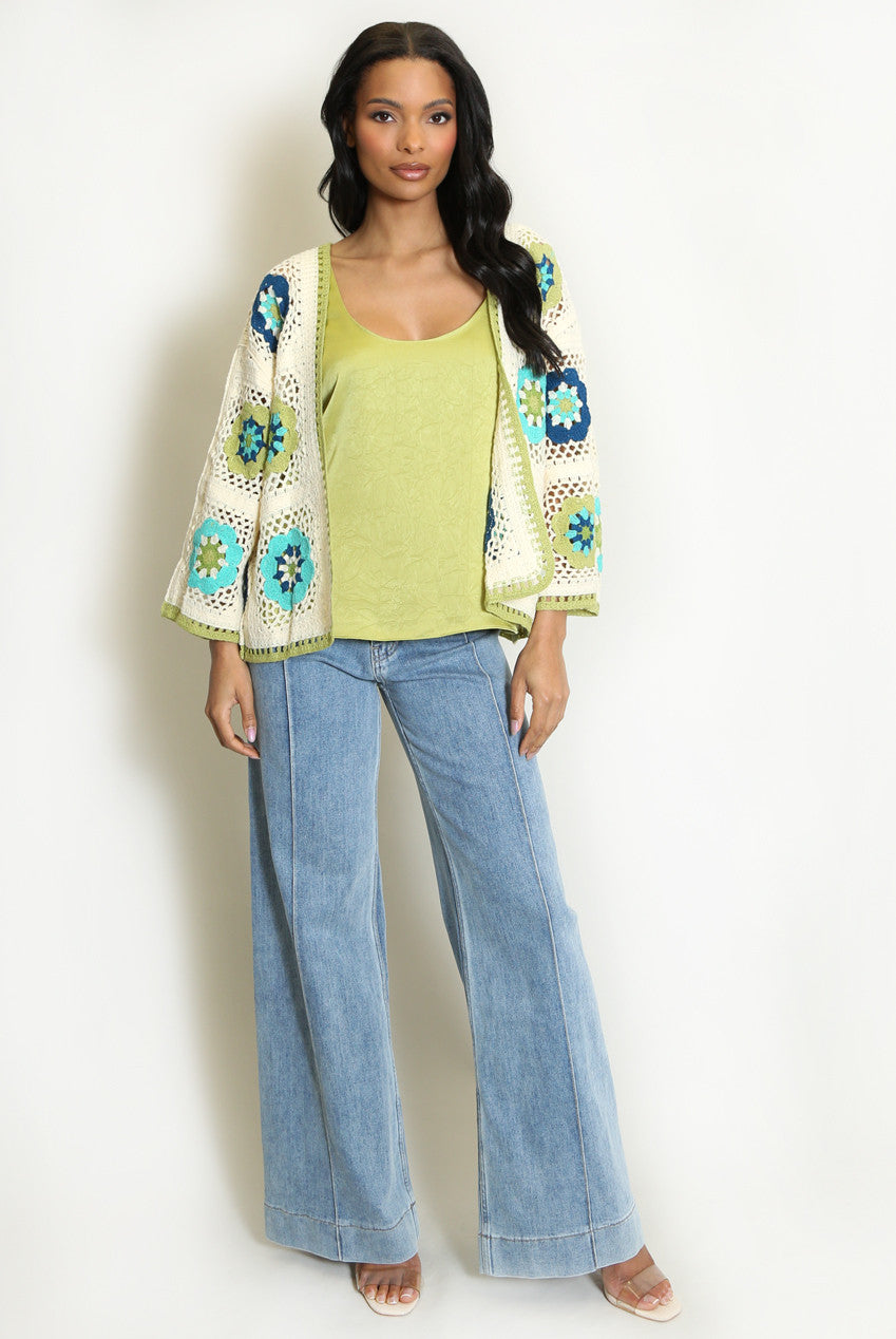 Floral Crochet Cardigan