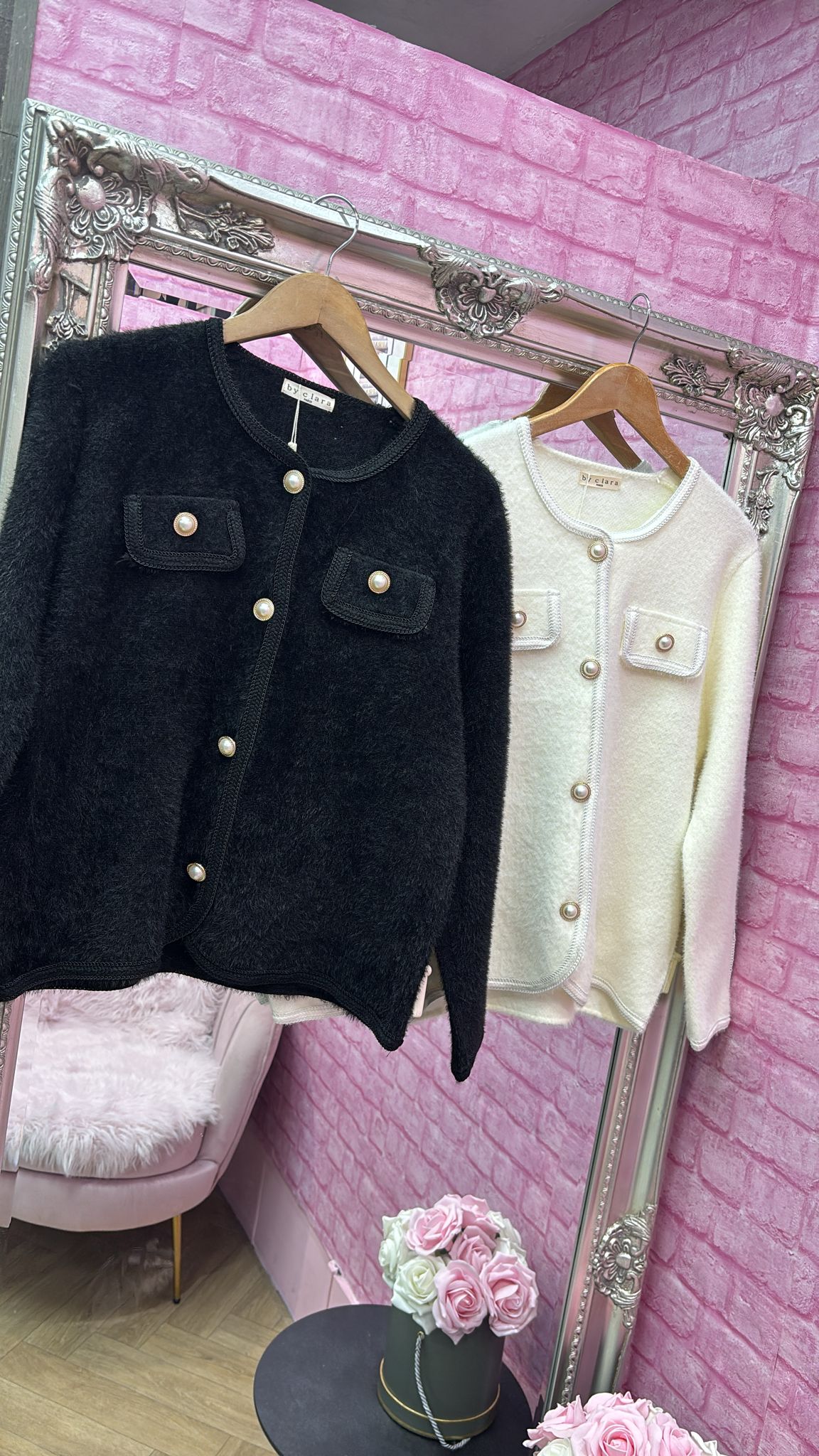 Soft Touch Pearl Detail Cardigan